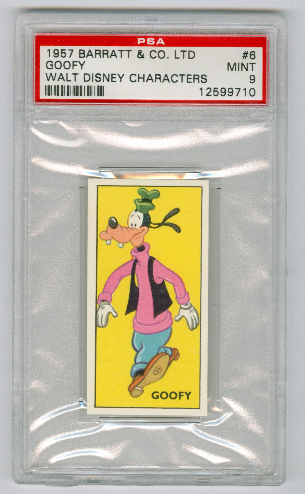 1957 Barratt & Co. Ltd. Walt Disney Characters #6 Goofy PSA 9