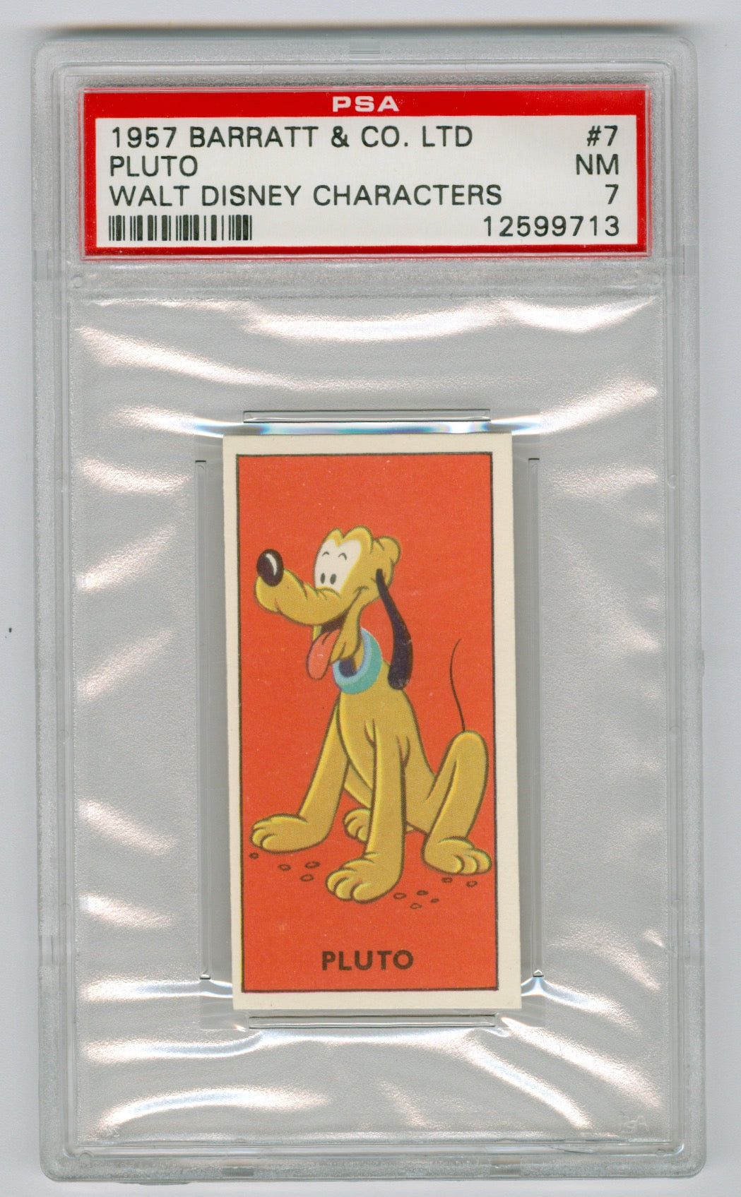 1957 Barratt & Co. Ltd. Walt Disney Characters #7 Pluto PSA 7