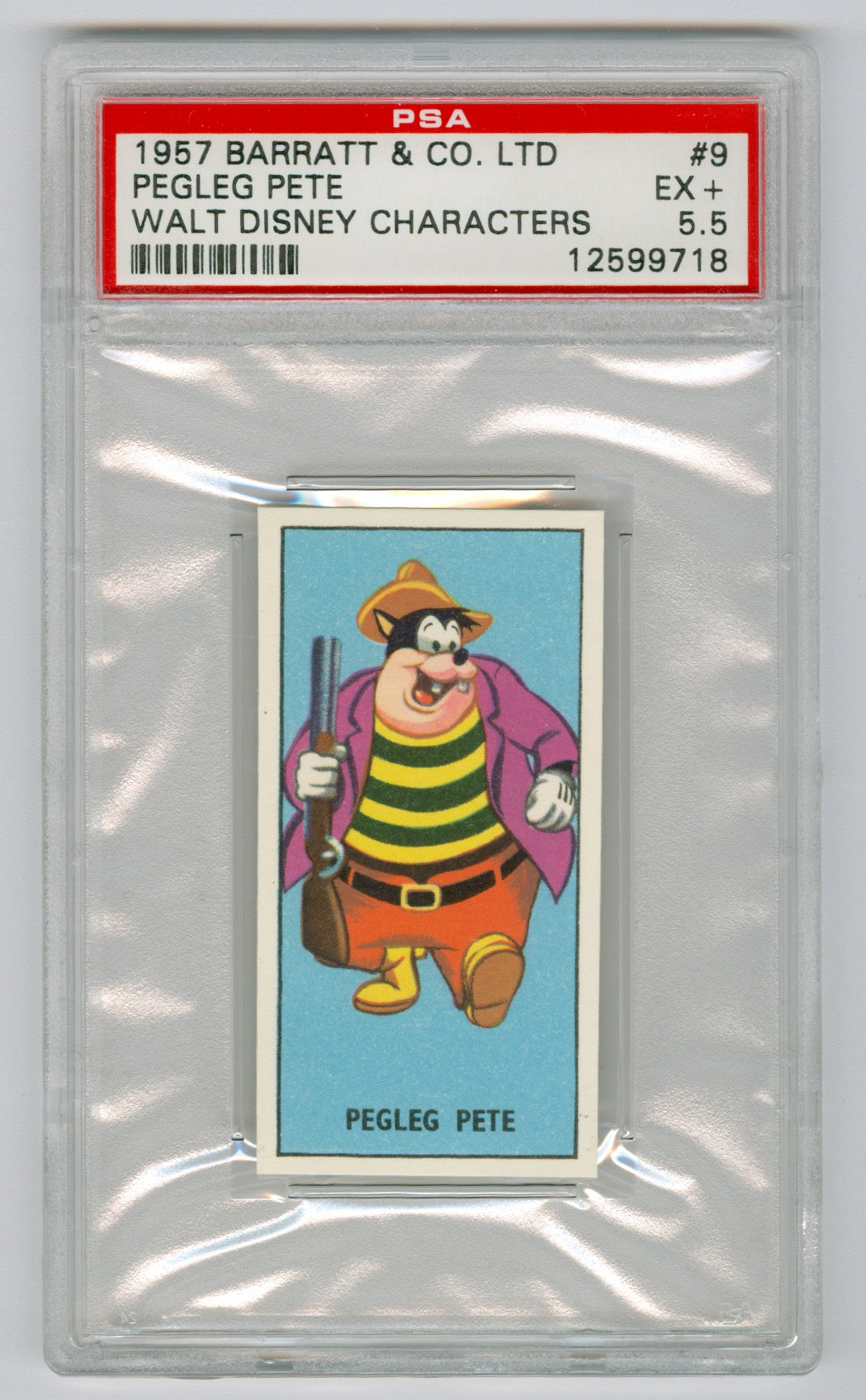 1957 Barratt & Co. Ltd. Walt Disney Characters #8 Pegleg Pete PSA 5.5