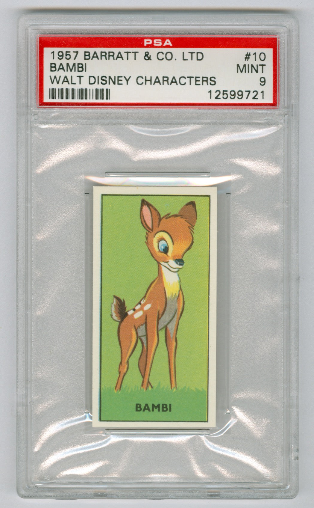 1957 Barratt & Co. Ltd. Walt Disney Characters #10 Bambi PSA 9