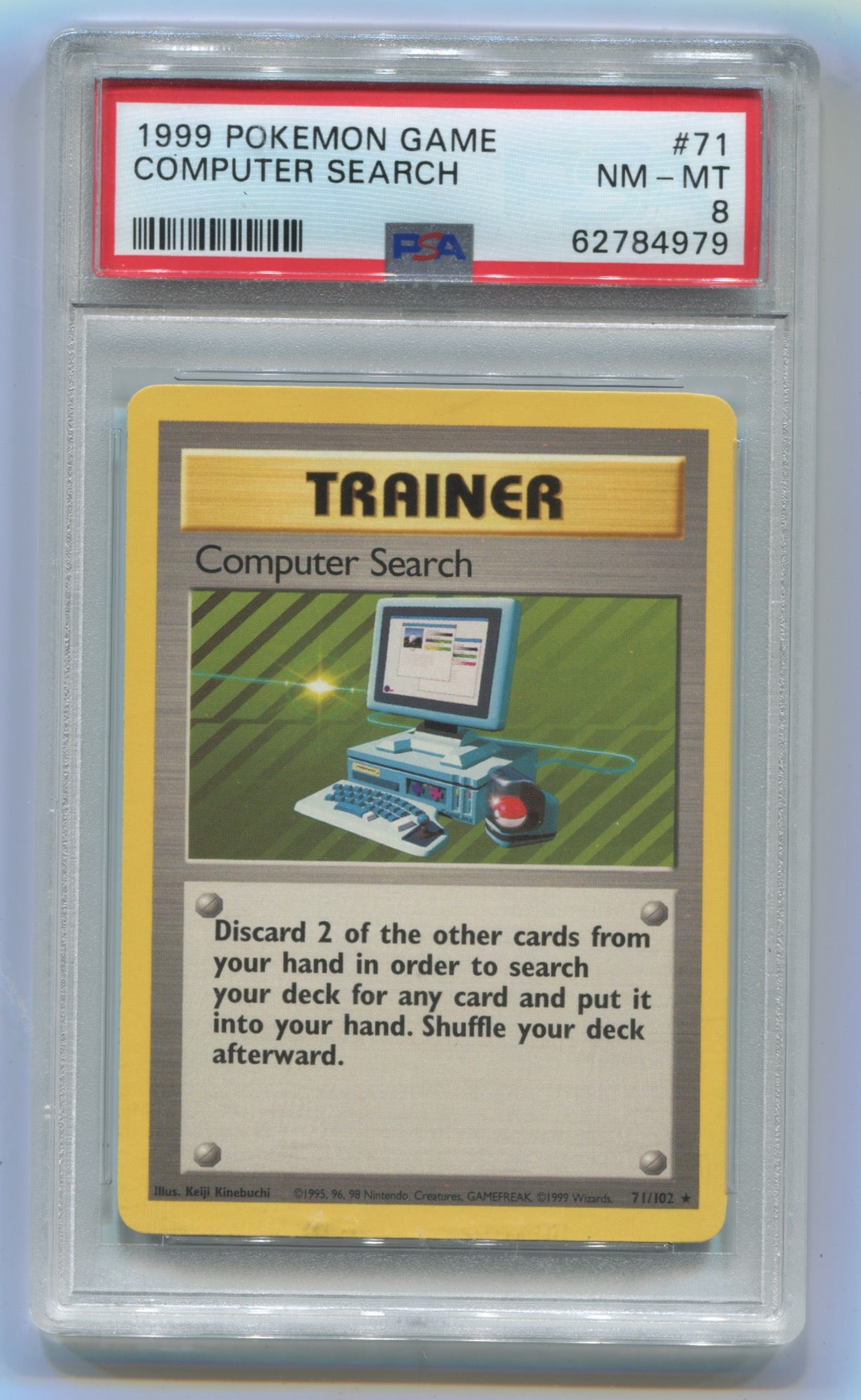 1999 Pokemon Base Set  #71 Computer Search PSA 8