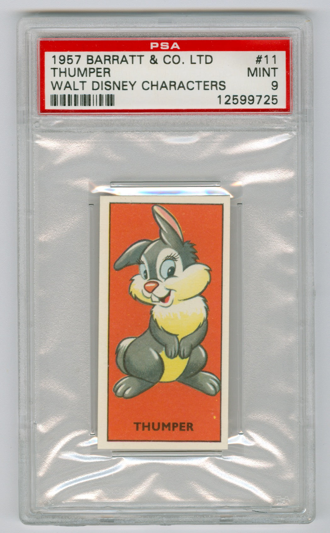 1957 Barratt & Co. Ltd. Walt Disney Characters #11 Thumper PSA 9