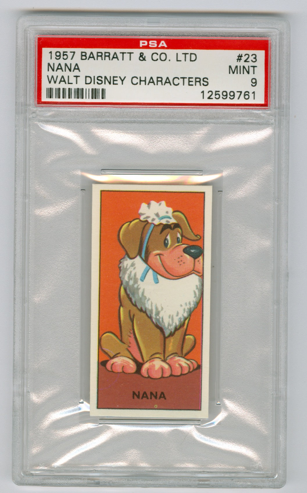 1957 Barratt & Co. Ltd. Walt Disney Characters #23 Nana PSA 9