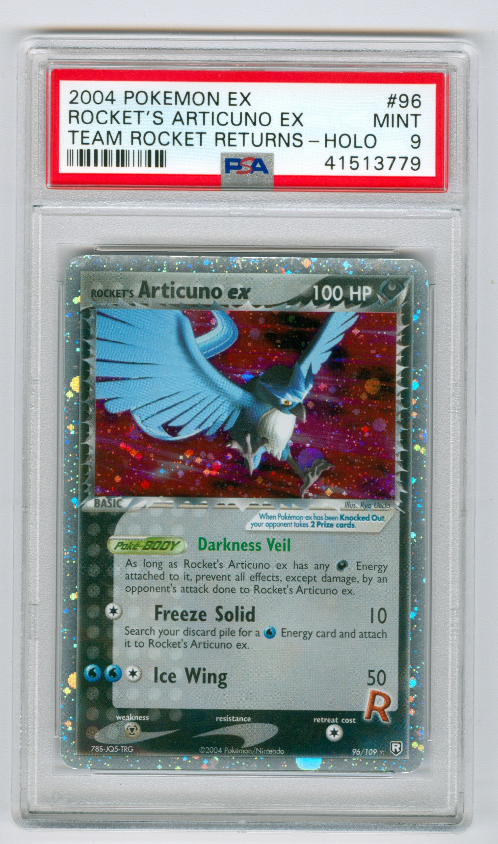 2004 Pokemon Team Rocket Returns #96 Rocket's Articuno ex - Holo PSA 9