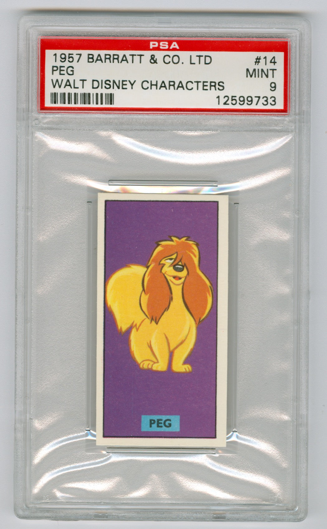 1957 Barratt & Co. Ltd. Walt Disney Characters #14 Peg PSA 9