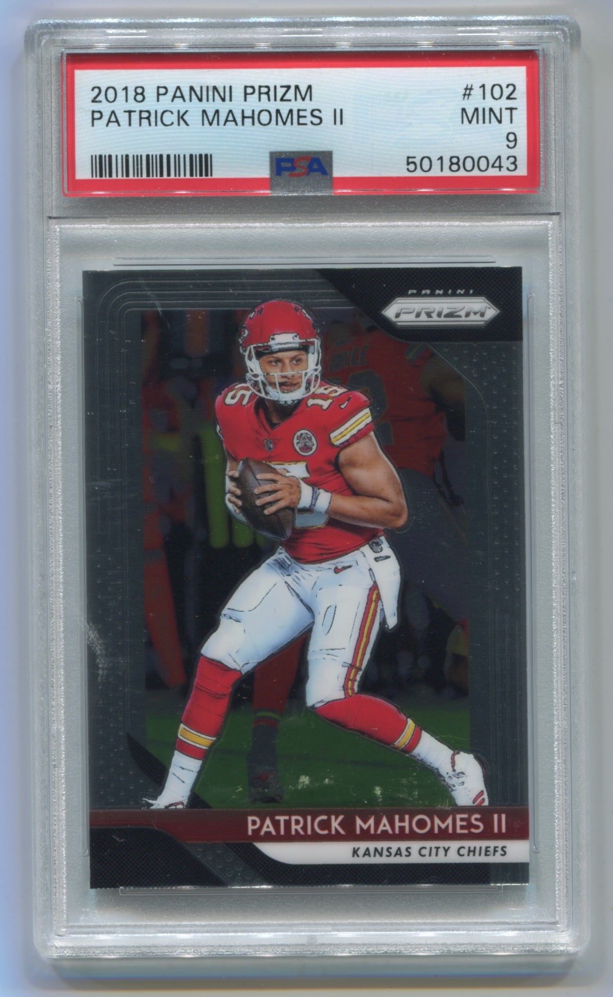 2018 Panini Prizm #102 Patrick Mahomes II PSA 9