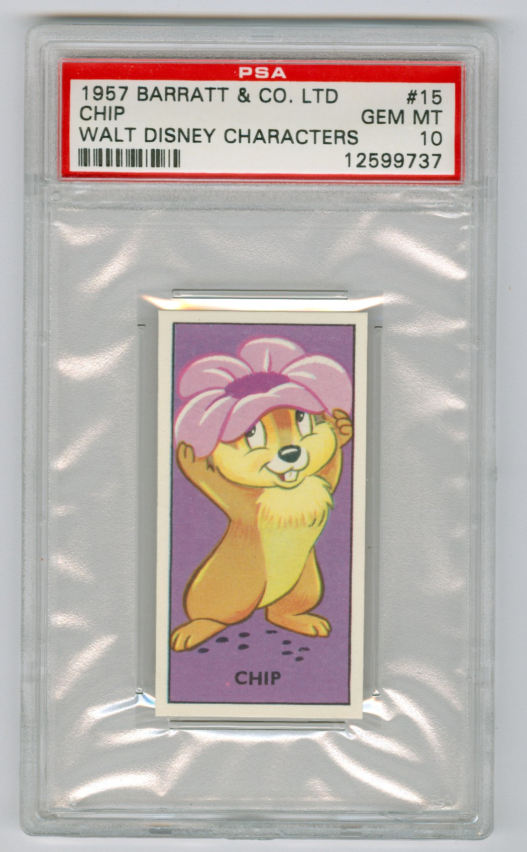 1957 Barratt & Co. Ltd. Walt Disney Characters #15 Chip PSA 10