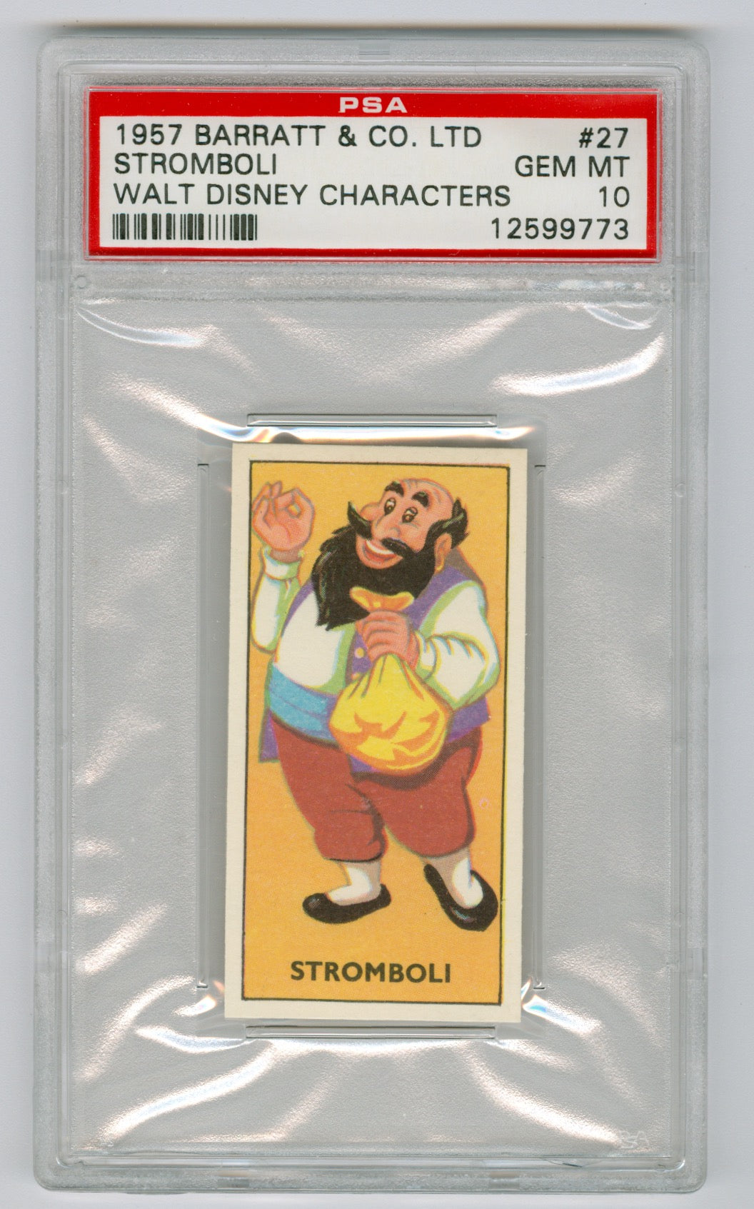 1957 Barratt & Co. Ltd. Walt Disney Characters #27 Stromboli PSA 10