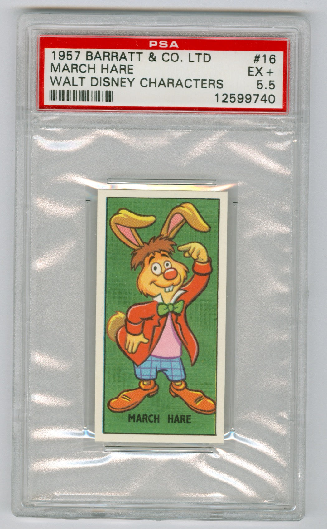 1957 Barratt & Co. Ltd. Walt Disney Characters #16 March Hare PSA 5.5