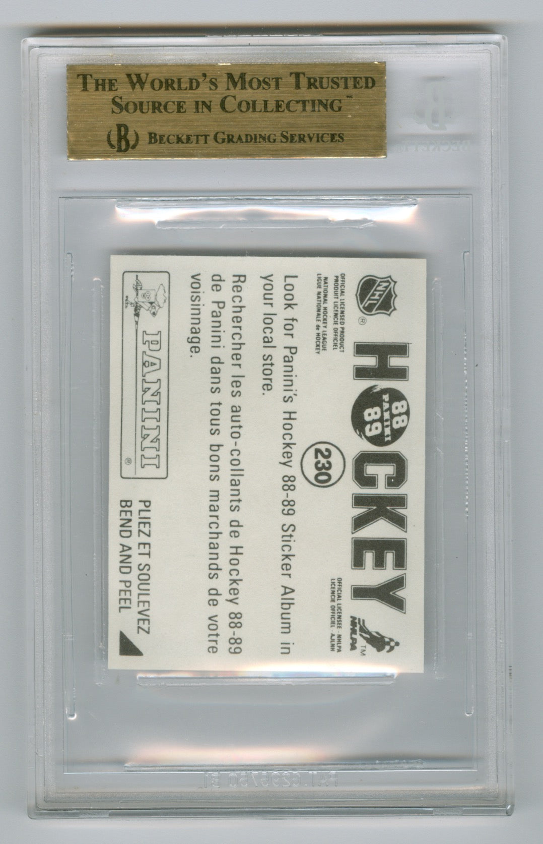 1988-89 Panini Stickers #230 Pierre Turgeon BGS 9.5 (Rookie)