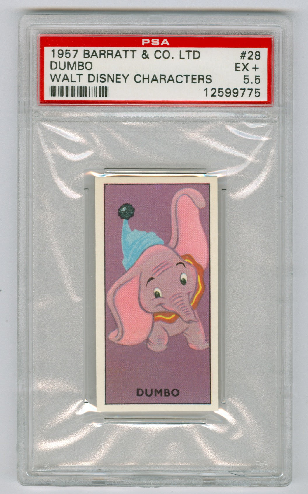 1957 Barratt & Co. Ltd. Walt Disney Characters #28 Dumbo PSA 5.5
