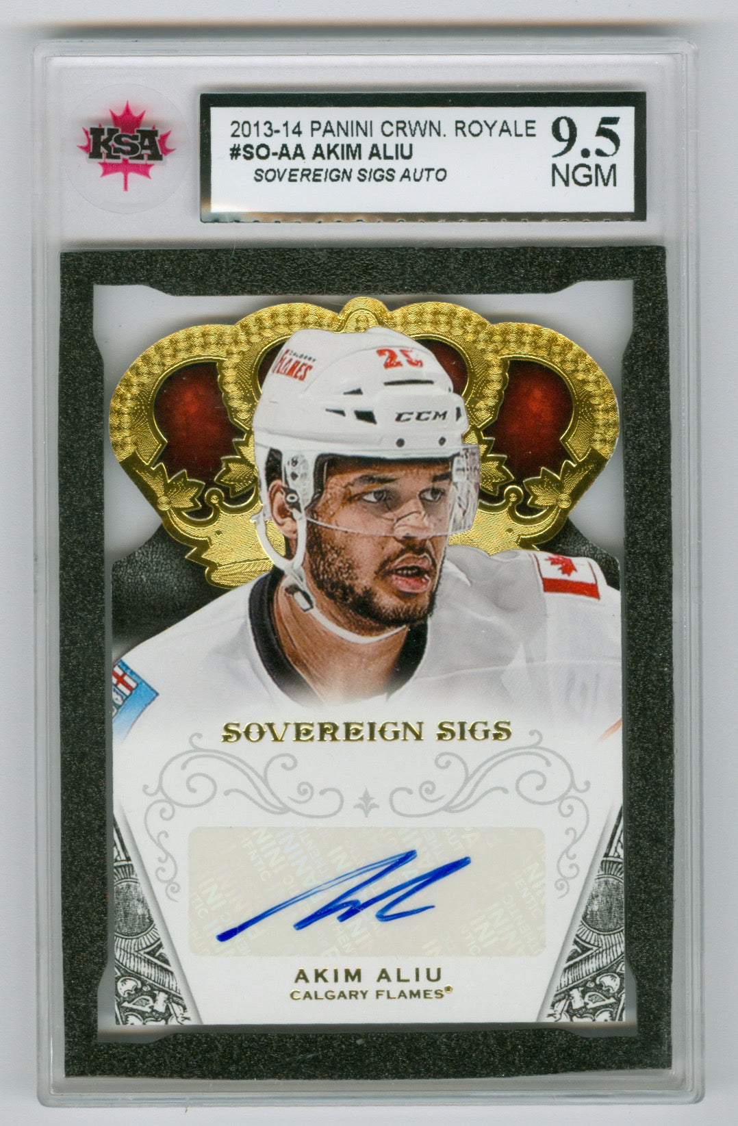 2013-14 Crown Royale Sovereign Sigs #SO-AA Akim Aliu KSA 9.5