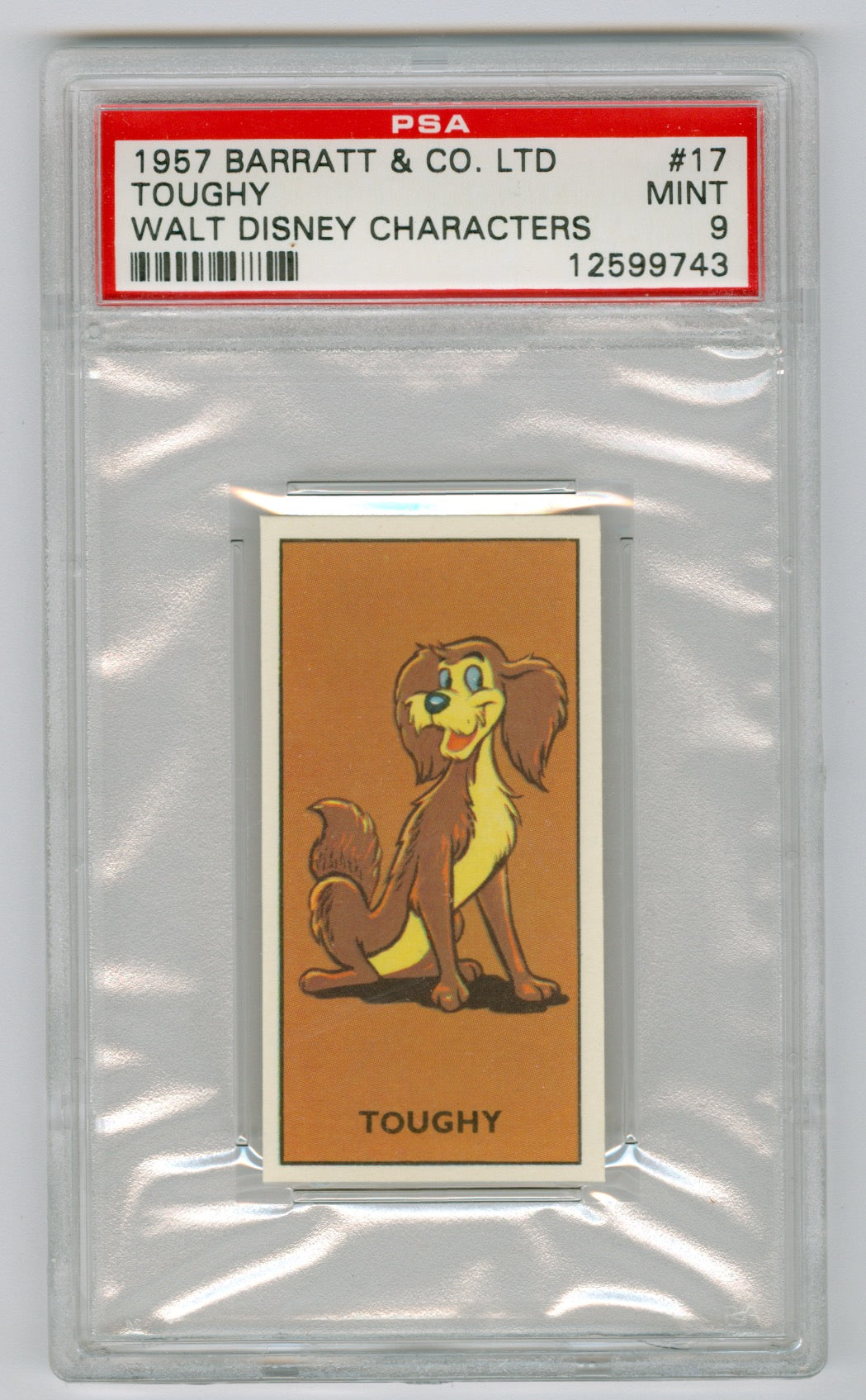 1957 Barratt & Co. Ltd. Walt Disney Characters #17 Toughy PSA 9