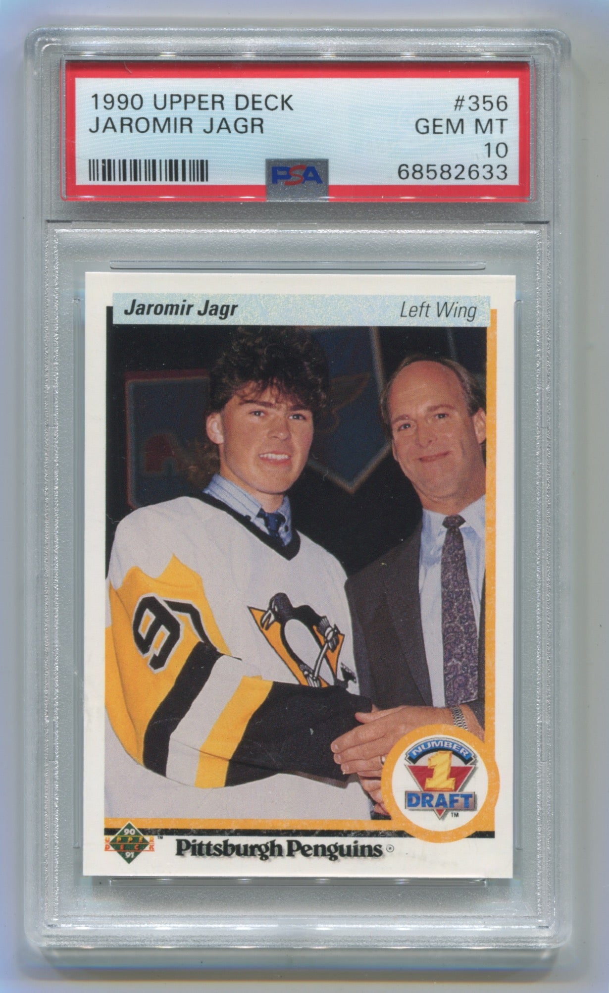 1990-91 Upper Deck #356 Jaromir Jagr PSA 10 (Rookie)