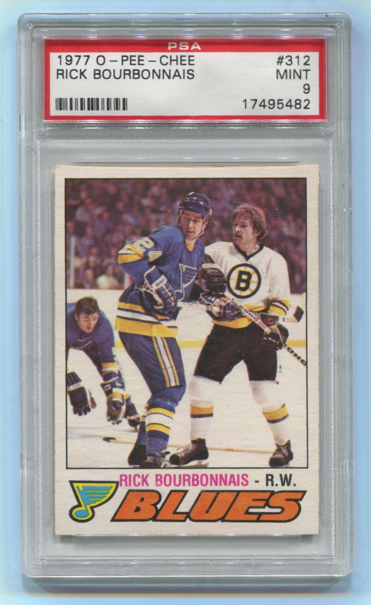 1977-78 O-Pee-Chee #312 Rick Bourbonnais PSA 9