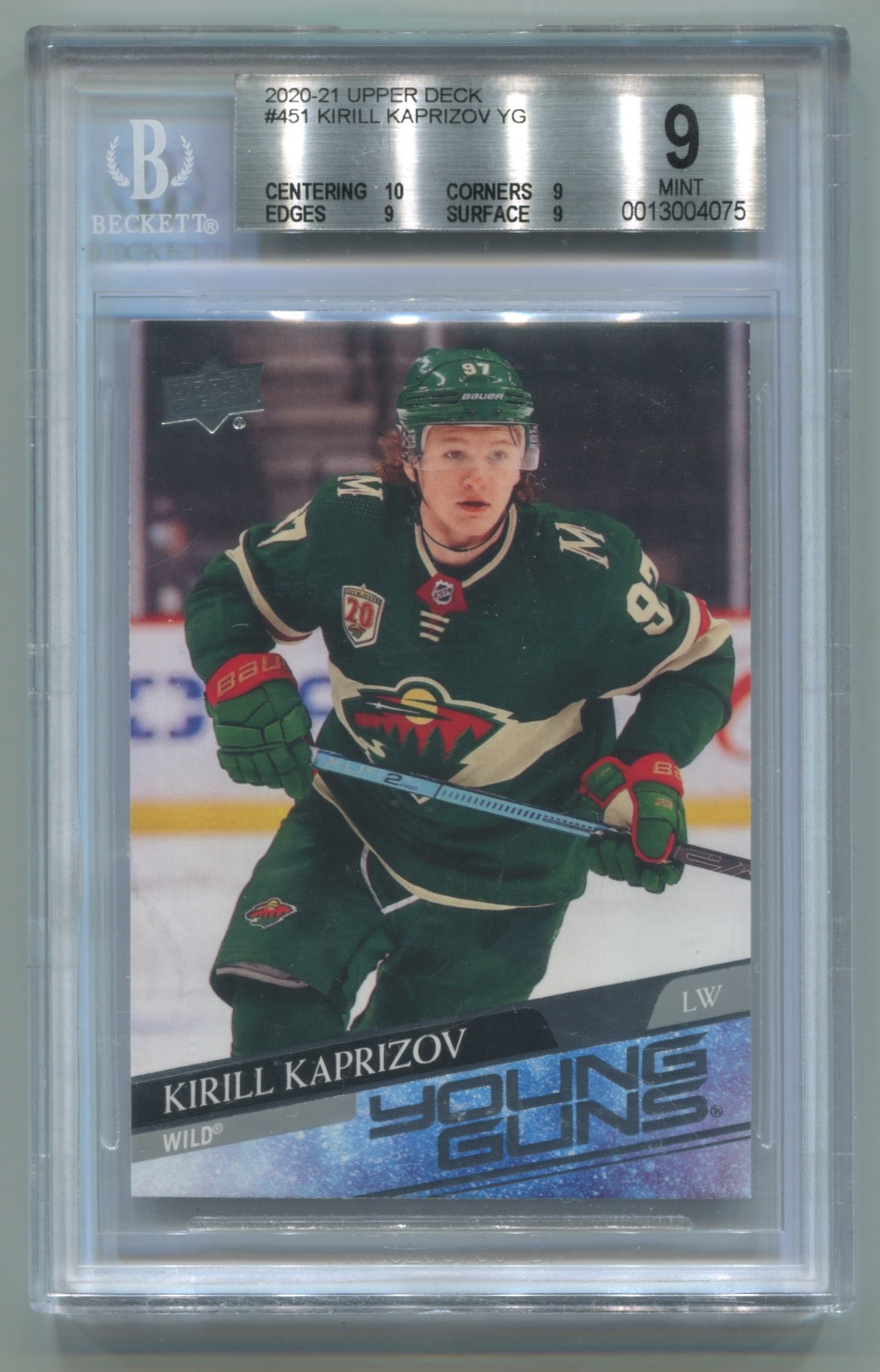 2020-21 Upper Deck #451 Kirill Kaprizov BGS 9 (Rookie)