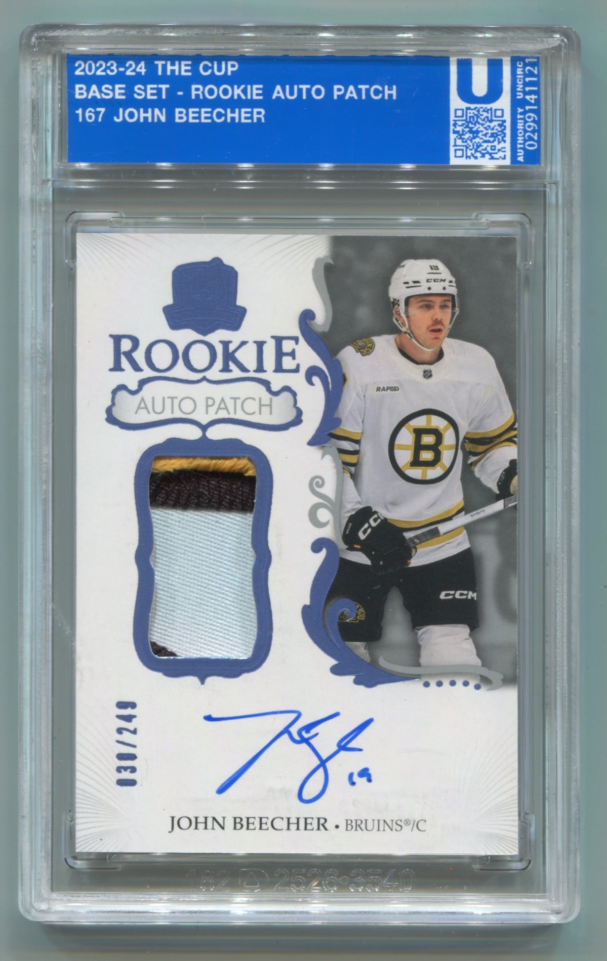 2023-24 Upper Deck The Cup #167 John Beecher #030/249 (Rookie)