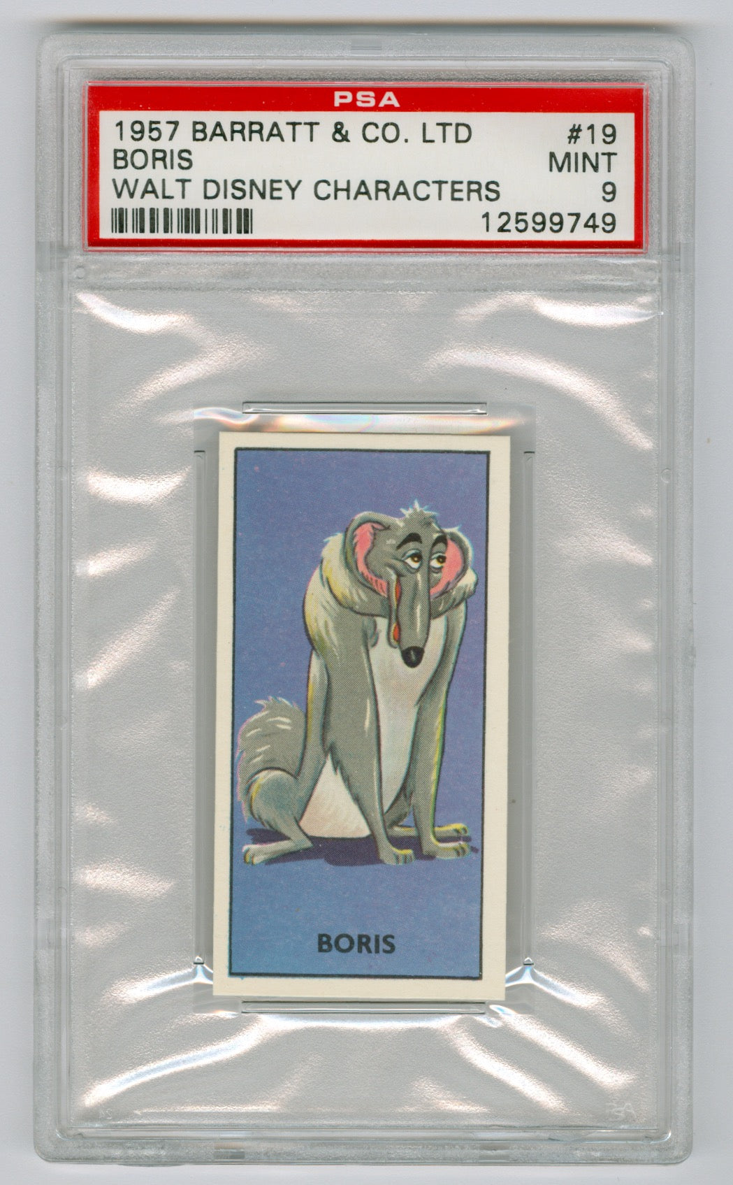 1957 Barratt & Co. Ltd. Walt Disney Characters #19 Boris PSA 9