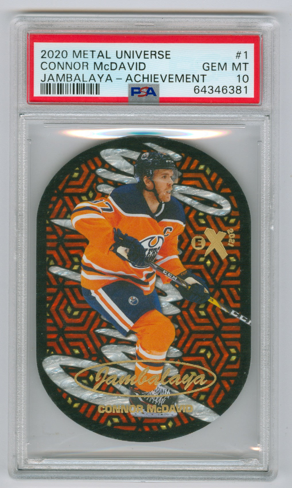 2020-21 Metal Universe Jambalaya Achievement #1 Connor McDavid PSA 10