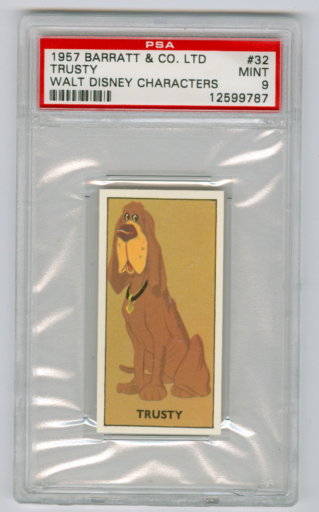 1957 Barratt & Co. Ltd. Walt Disney Characters #32 Trusty PSA 9