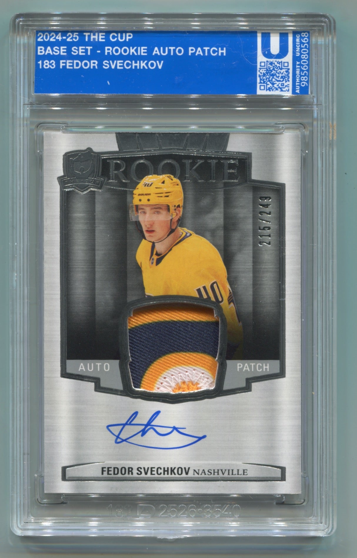 2024-25 Upper Deck The Cup #183 Fedor Svechkov #215/249 (Rookie)