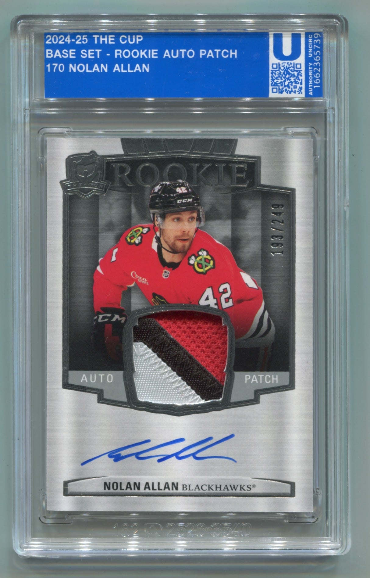 2024-25 Upper Deck The Cup #170 Nolan Allan #193/249 (Rookie)