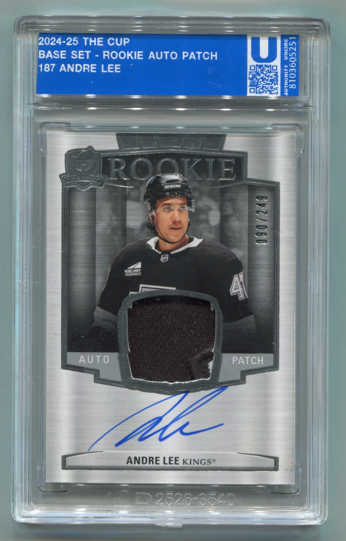 2024-25 Upper Deck The Cup #187 Andre Lee #090/249 (Rookie)