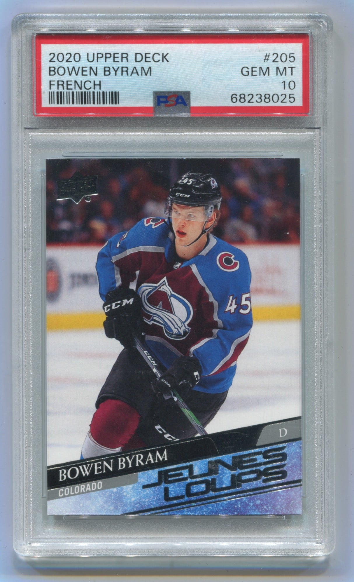 2020-21 Upper Deck French #205 Bowen Byram PSA 10 (Rookie)