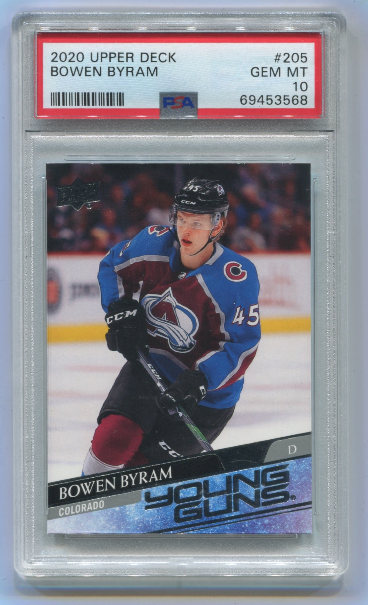 2020-21 Upper Deck #205 Bowen Byram PSA 10 (Rookie)