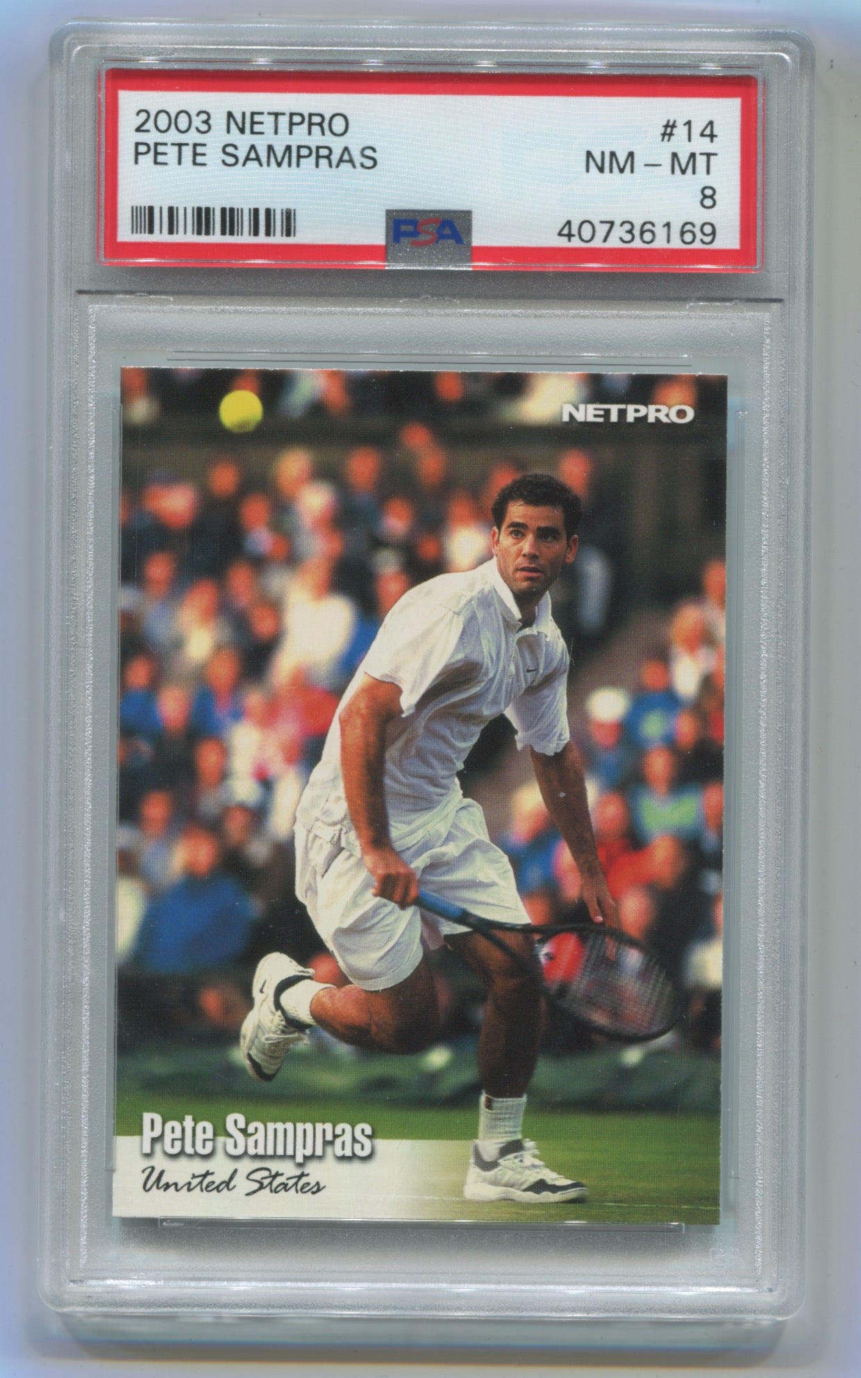 2003 Netpro #14 Pete Sampras PSA 8