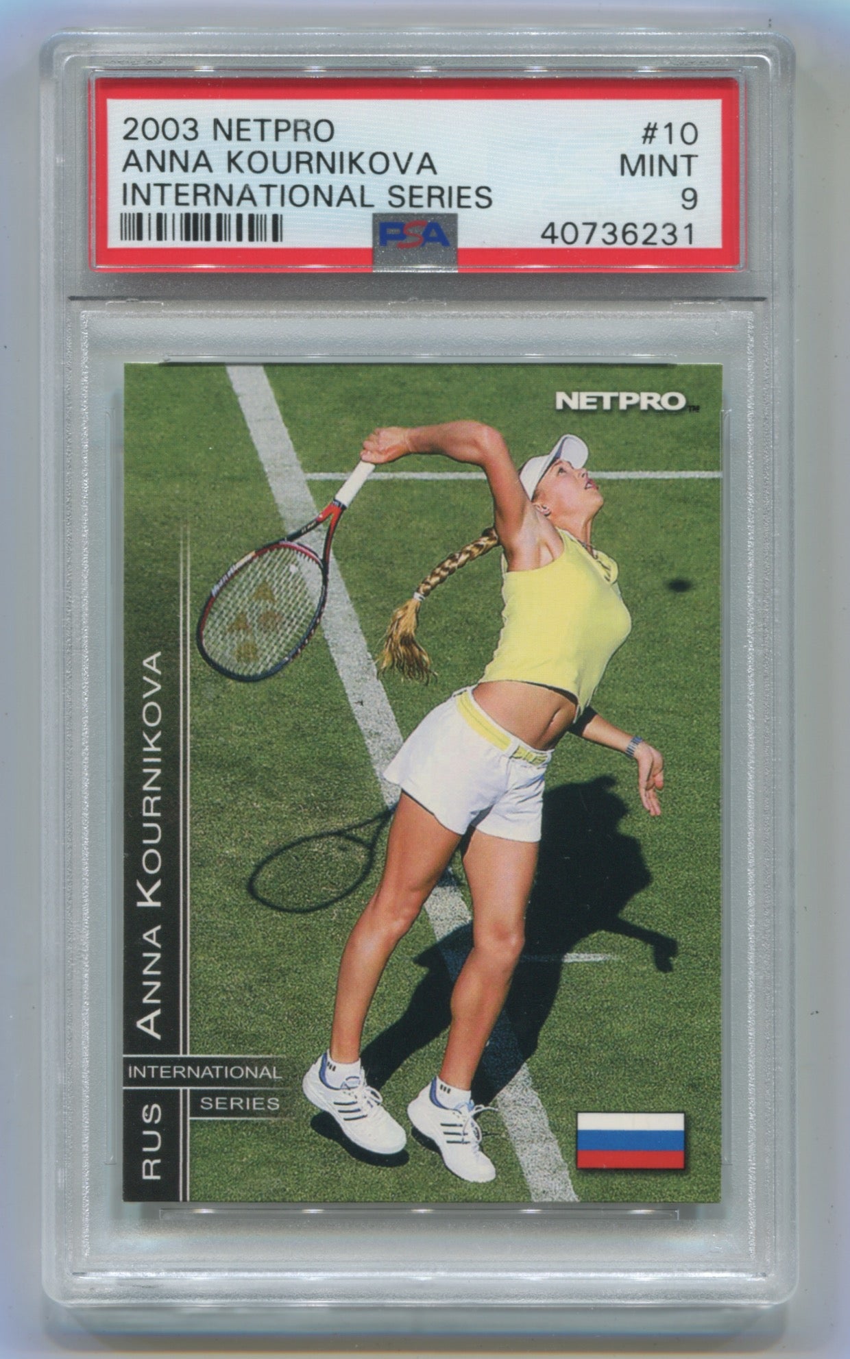 2003 Netpro International Series #10 Anna Kournikova PSA 9