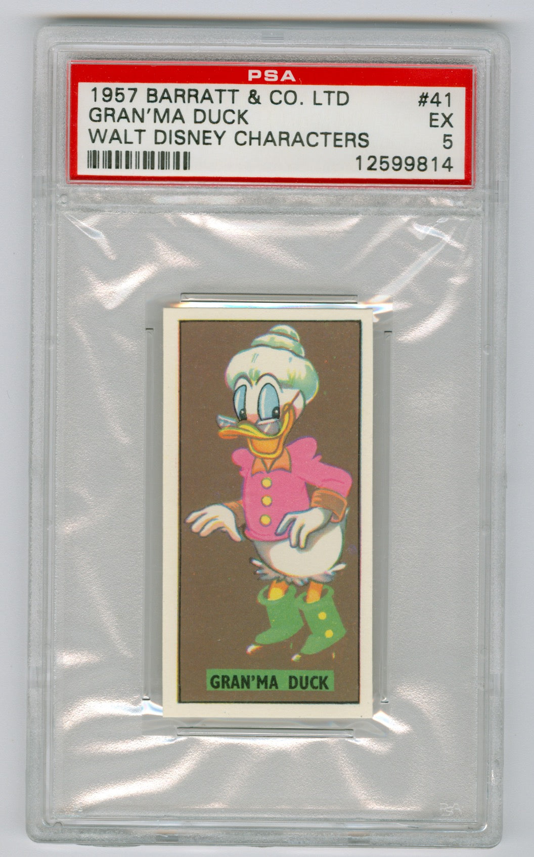 1957 Barratt & Co. Ltd. Walt Disney Characters #41 Gran'Ma Duck PSA 5