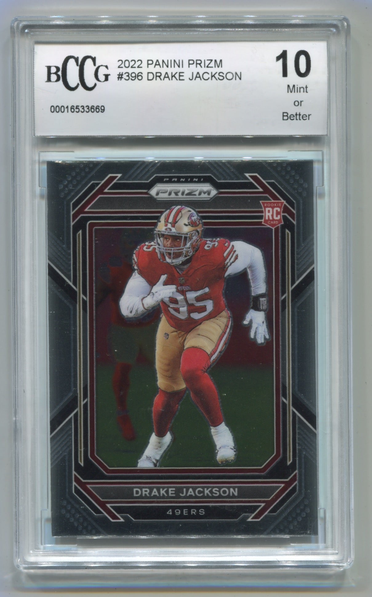 2022 Panini Prizm #396 Drake Jackson BCCG 10 (Rookie)