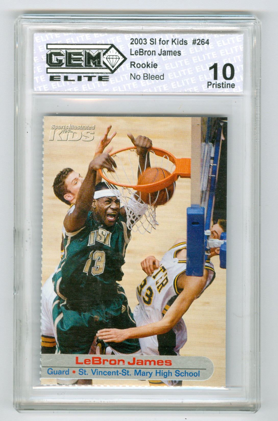2003 SI for Kids #264 LeBron James GEM 10 (Rookie)