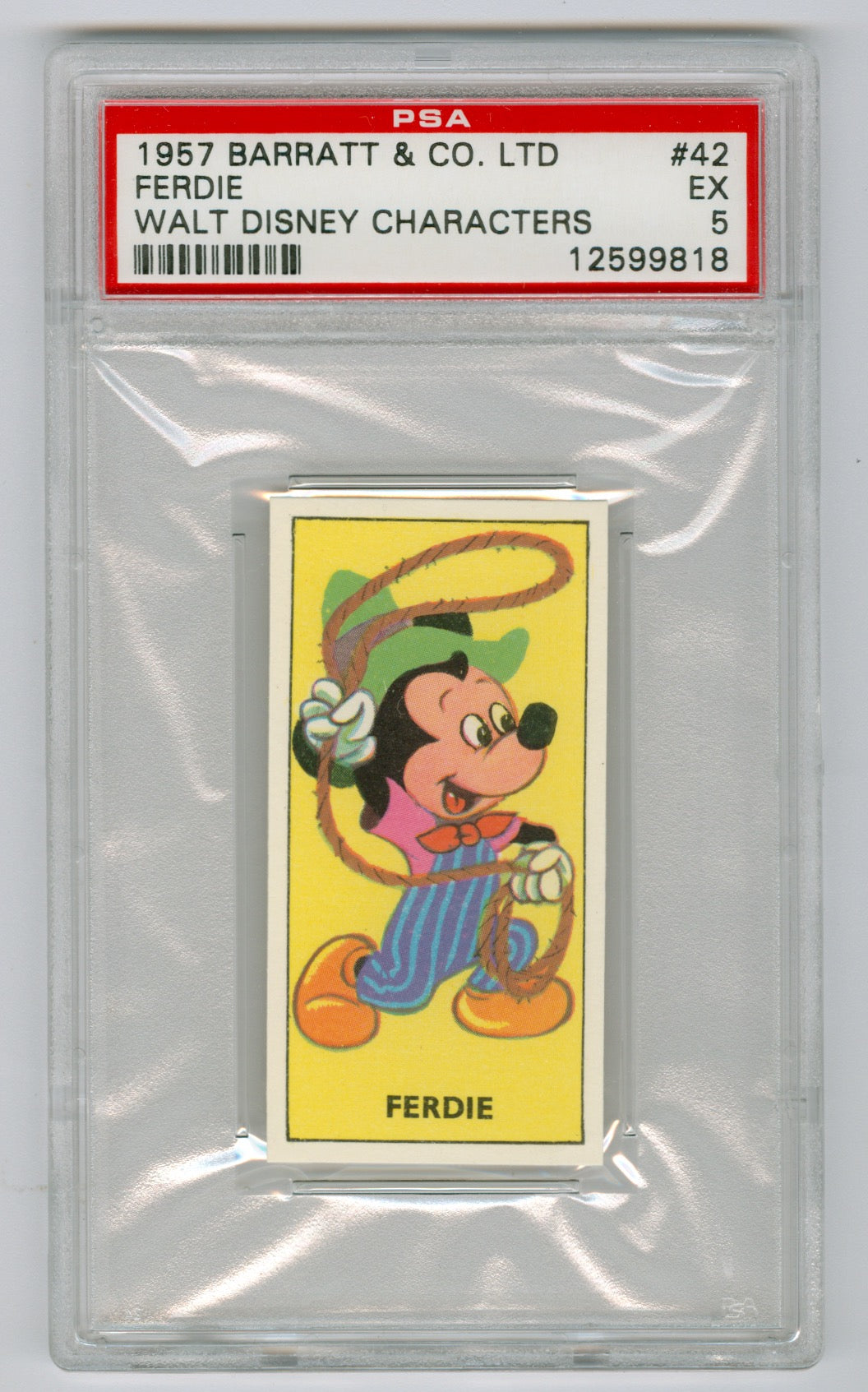 1957 Barratt & Co. Ltd. Walt Disney Characters #42 Ferdie PSA 5