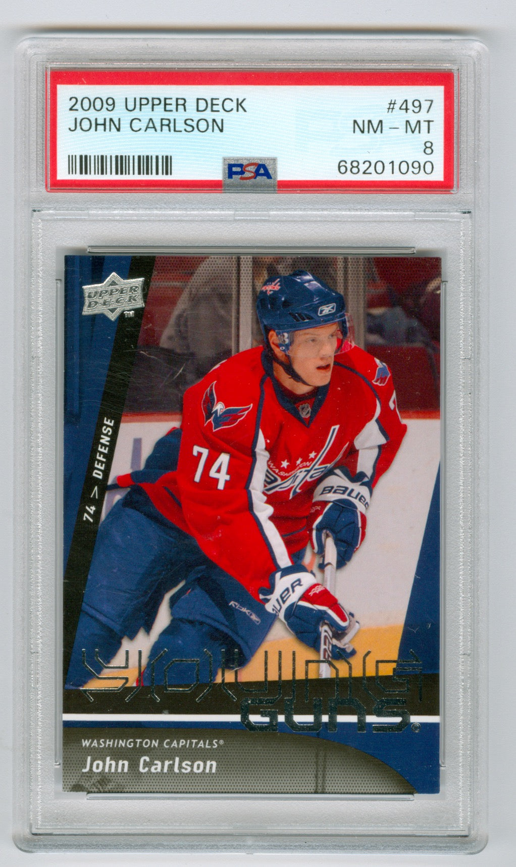 2009-10 Upper Deck #497 John Carlson PSA 8 (Rookie)
