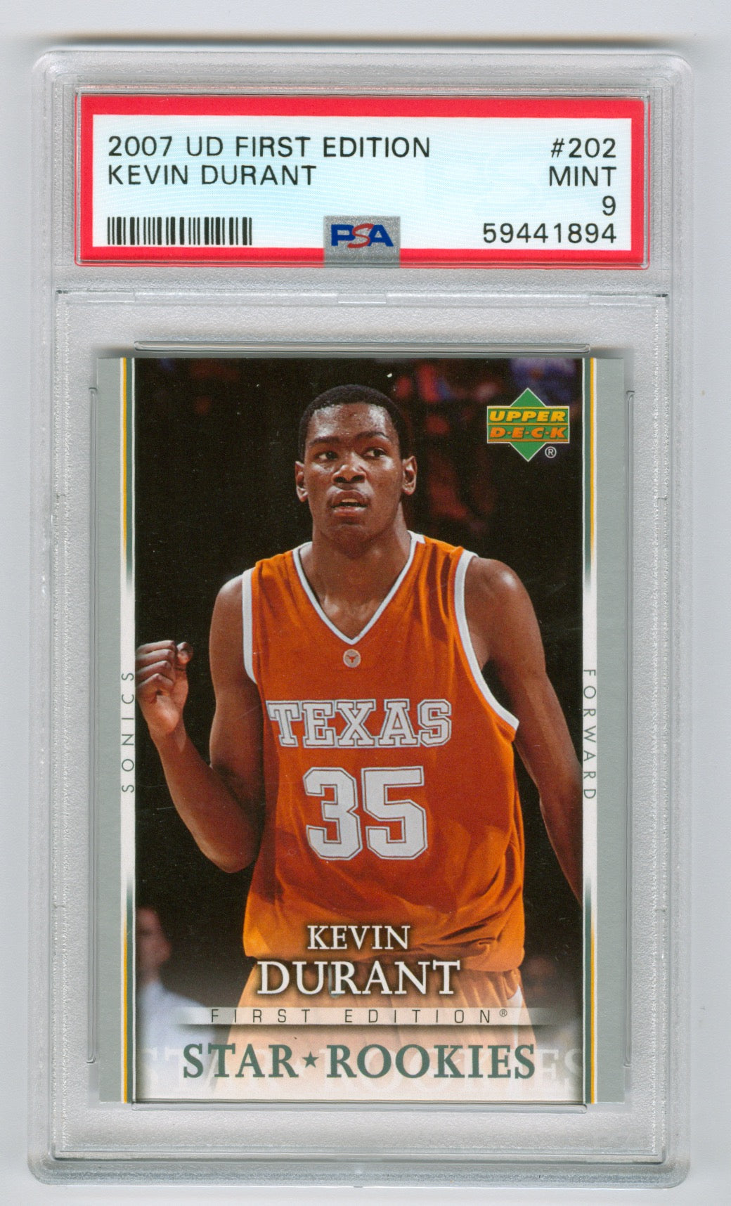 2007-08 UD First Edition #202 Kevin Durant PSA 9 (Rookie)