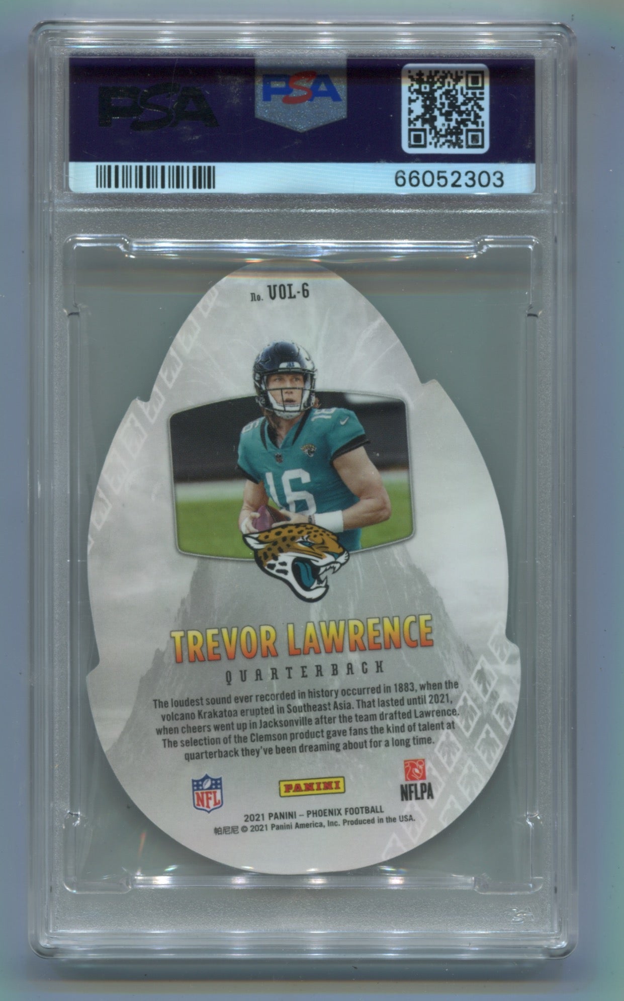 2021 Panini Phoenix Volcanic #VOL-6 Trevor Lawrence PSA 10 (Rookie)