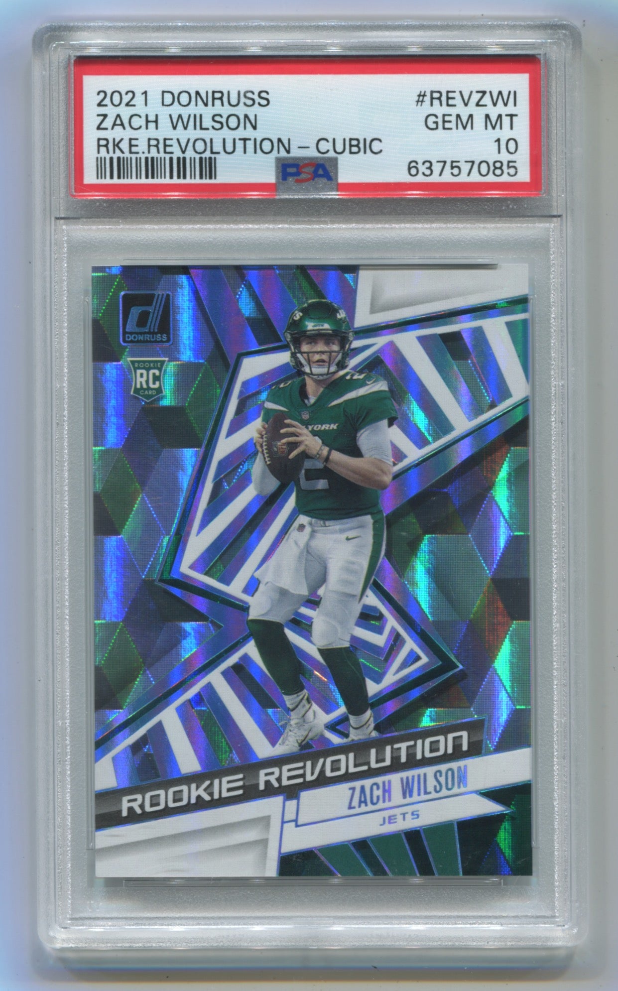2021 Donruss Rookie Revolution Cubic #REVZWI Zach Wilson #49/50 PSA 10 (Rookie)