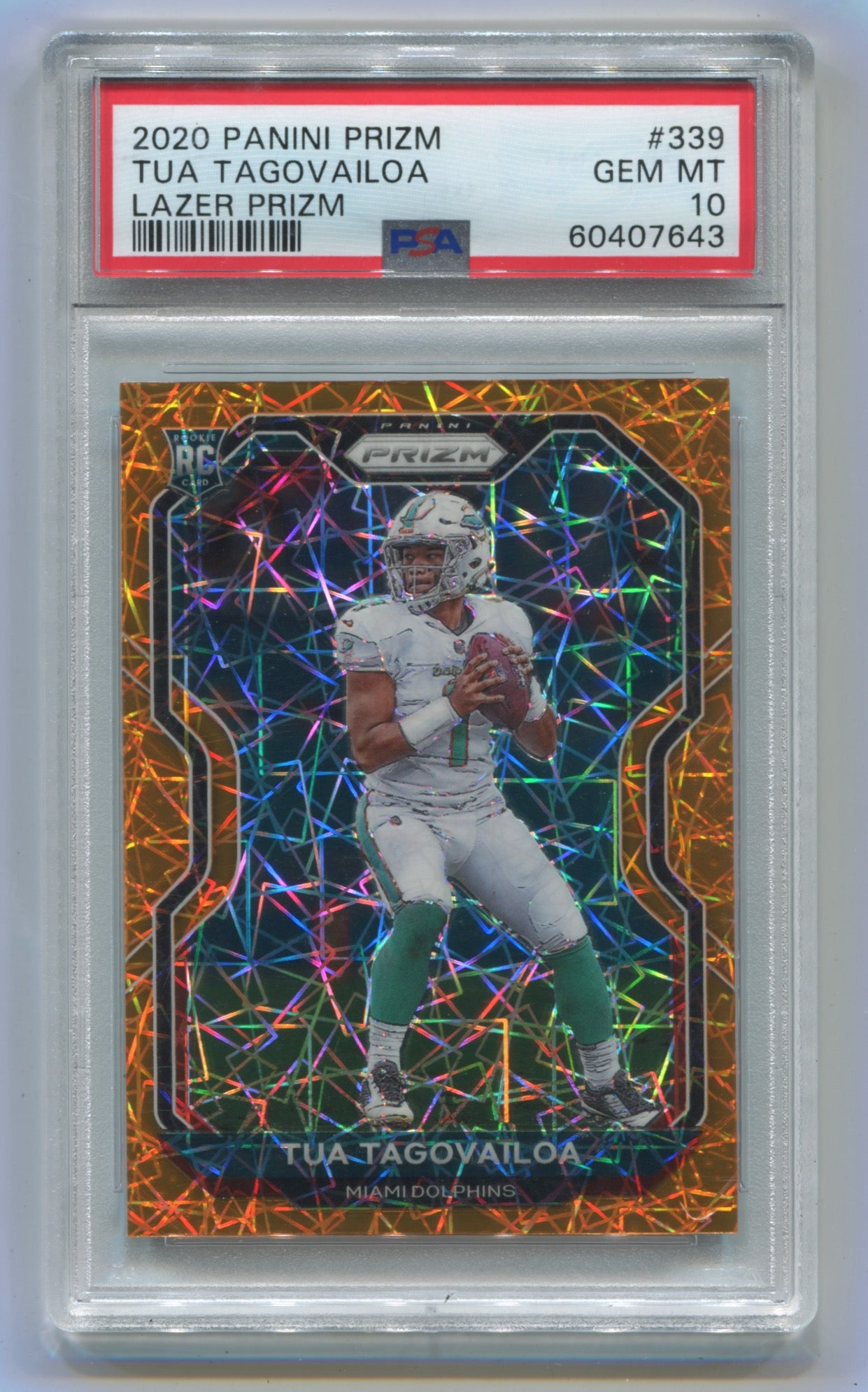 2020 Panini Prizm Lazer Prizm #339 Tua Tagovailoa PSA 10 (Rookie)