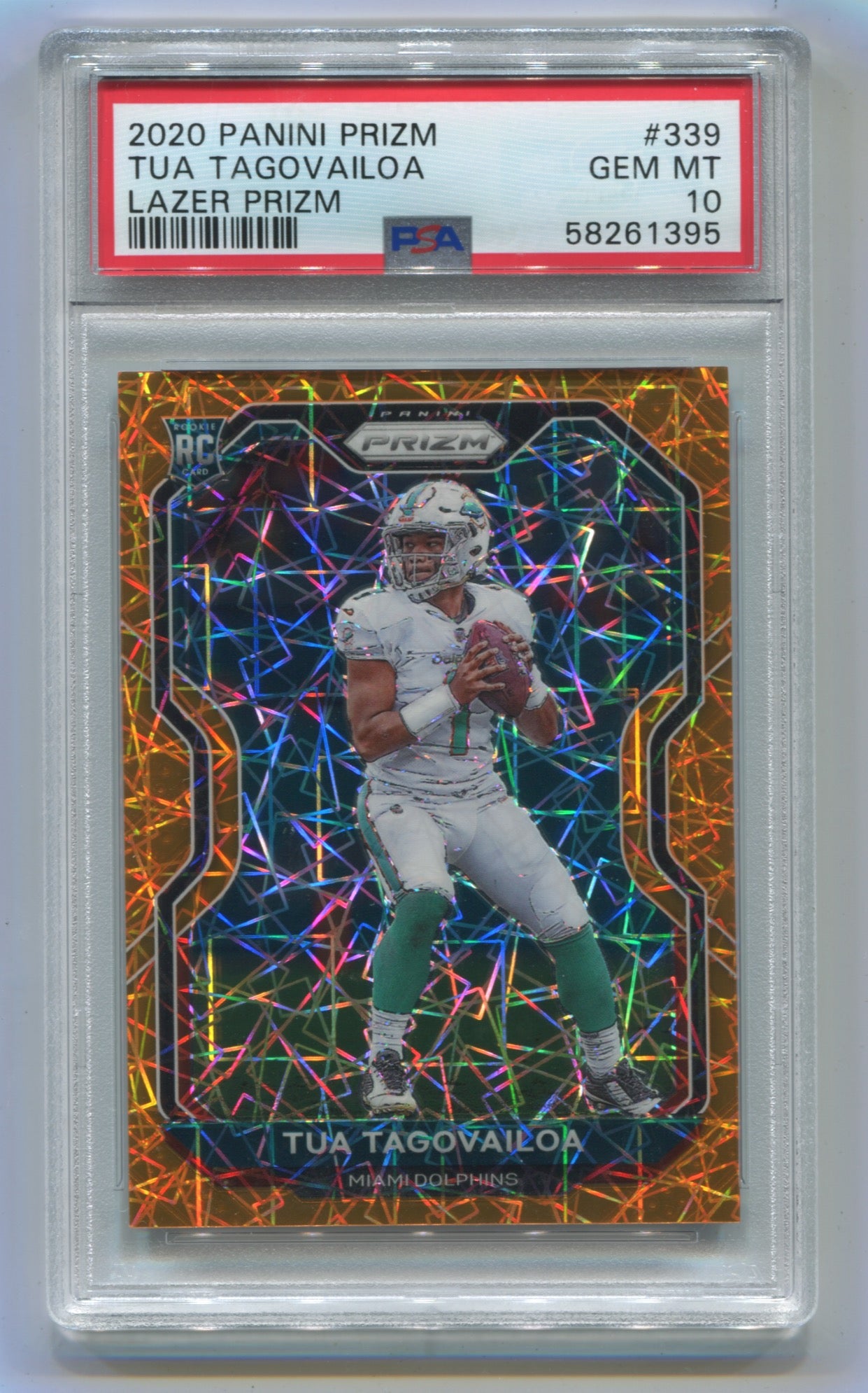 2020 Panini Prizm Lazer Prizm #339 Tua Tagovailoa PSA 10 (Rookie)