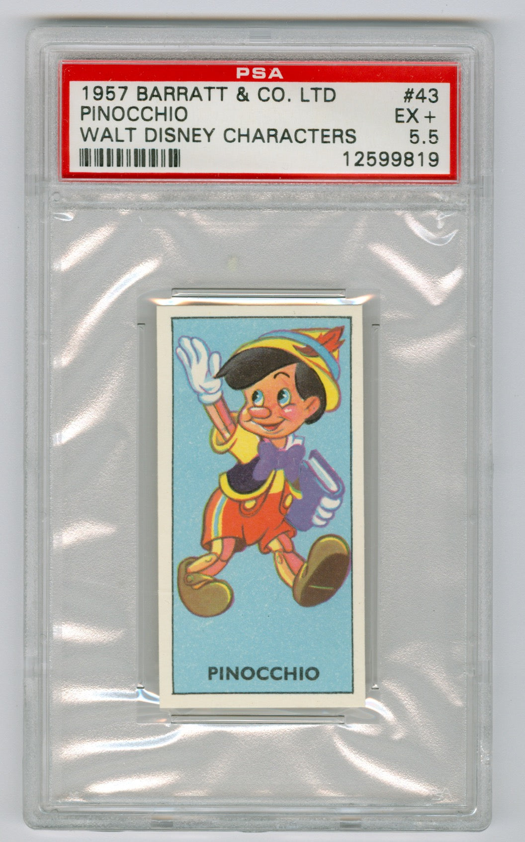 1957 Barratt & Co. Ltd. Walt Disney Characters #43 Pinocchio PSA 5.5