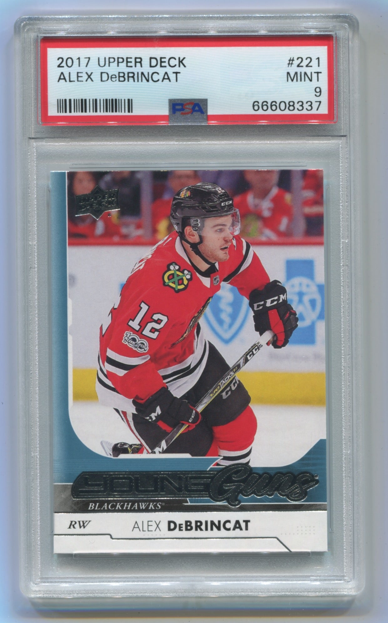 2017-18 Upper Deck #221 Alex DeBrincat PSA 9 (Rookie)