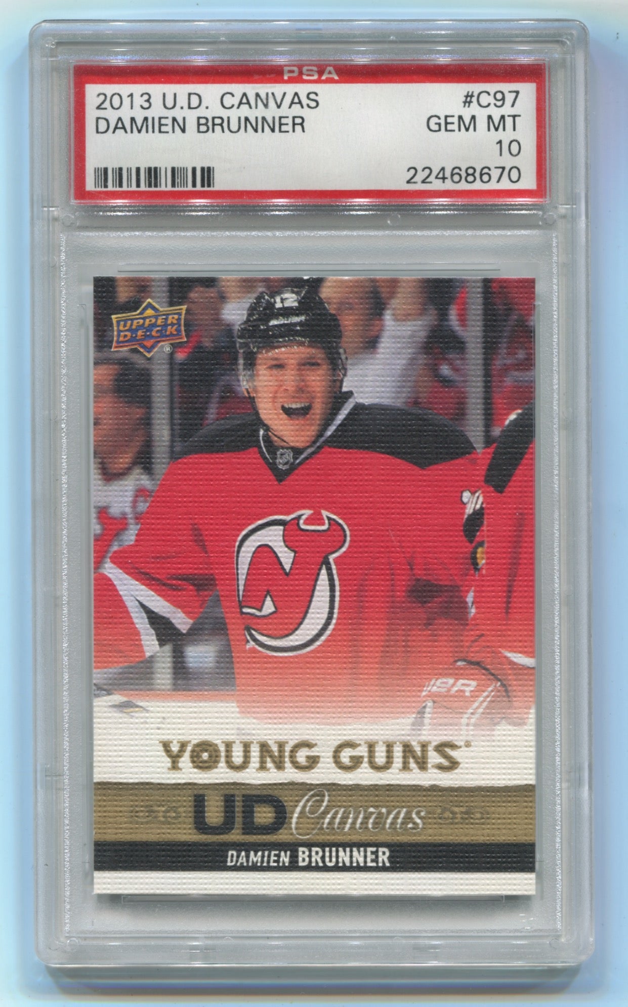 2013-14 Upper Deck Canvas #C97 Damien Brunner PSA 10 (Rookie)