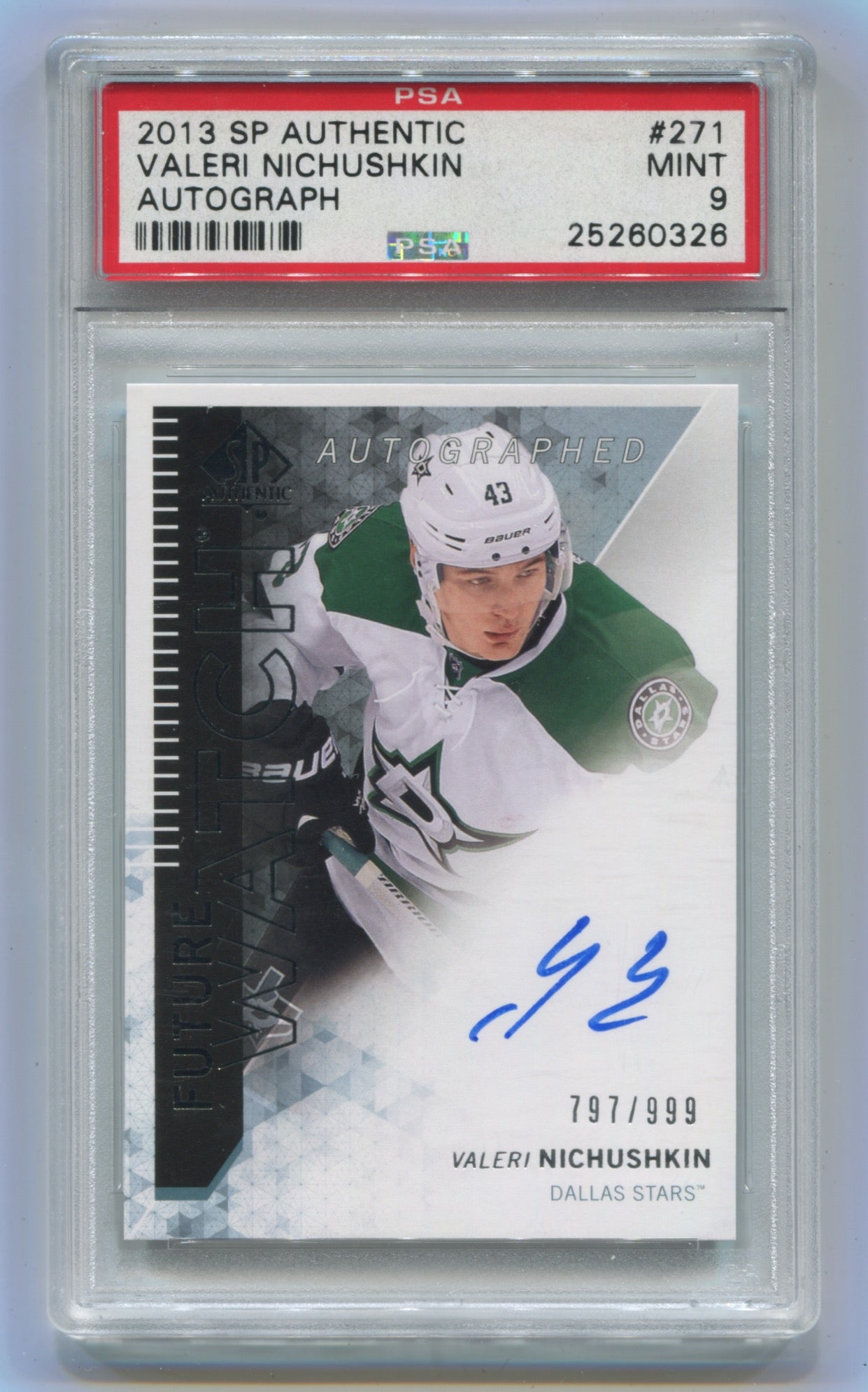 2013-14 SP Authentic #271 Valeri Nichushkin #271/999 PSA 9 (Rookie)