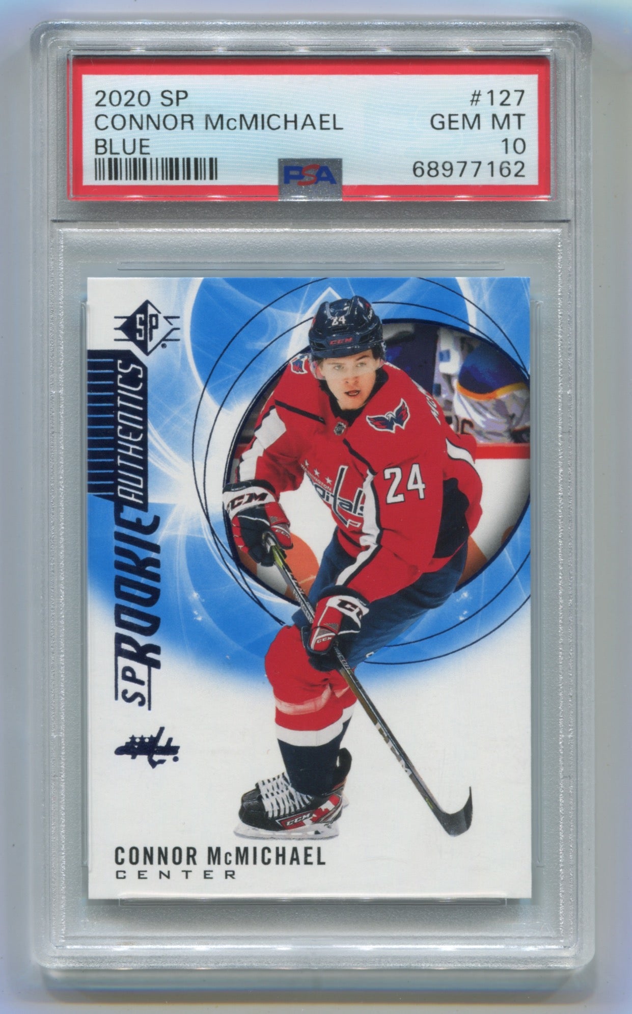 2020-21 SP Blue #127 Connor McMichael PSA 10 (Rookie)