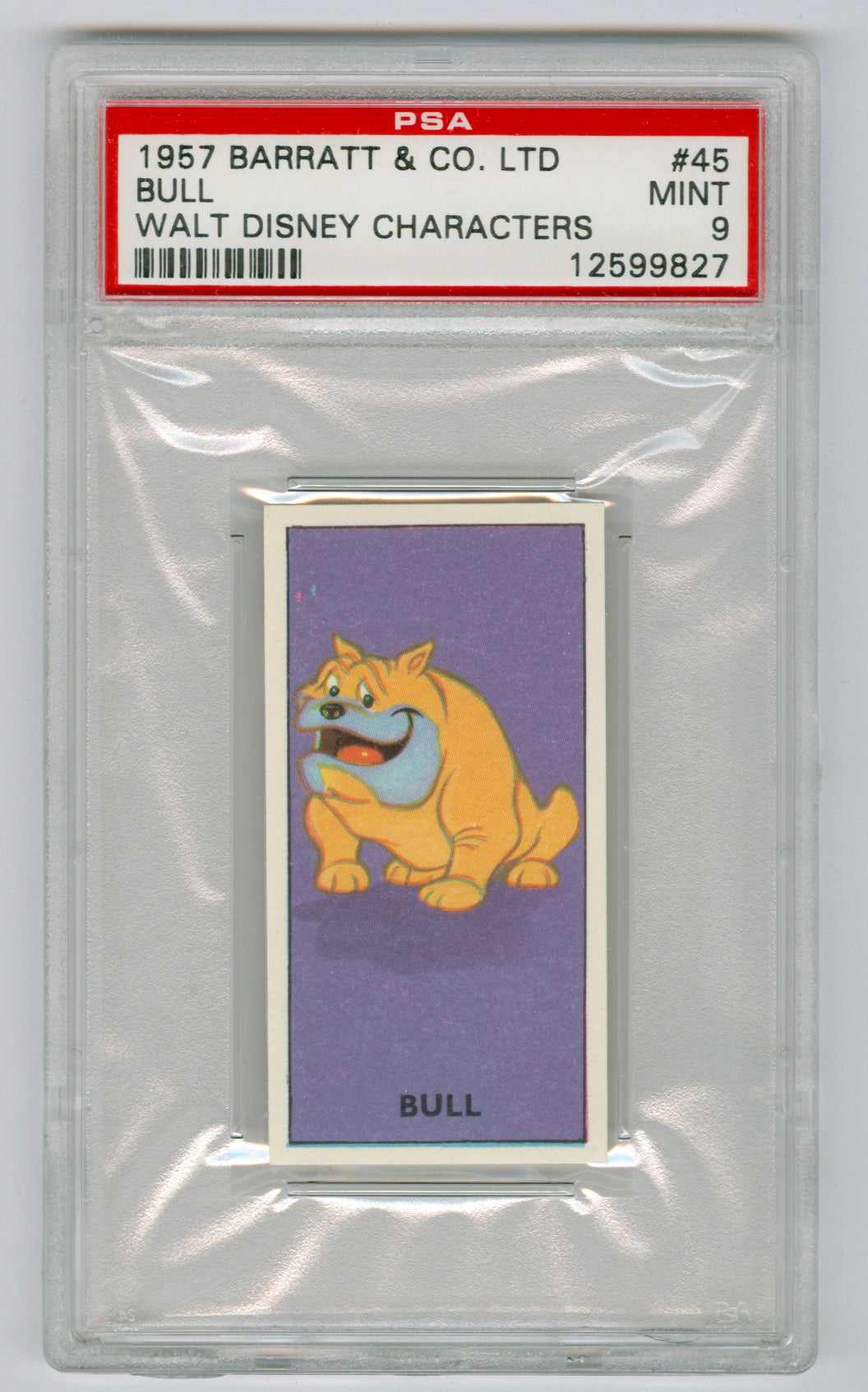 1957 Barratt & Co. Ltd. Walt Disney Characters #45 Bull PSA 9