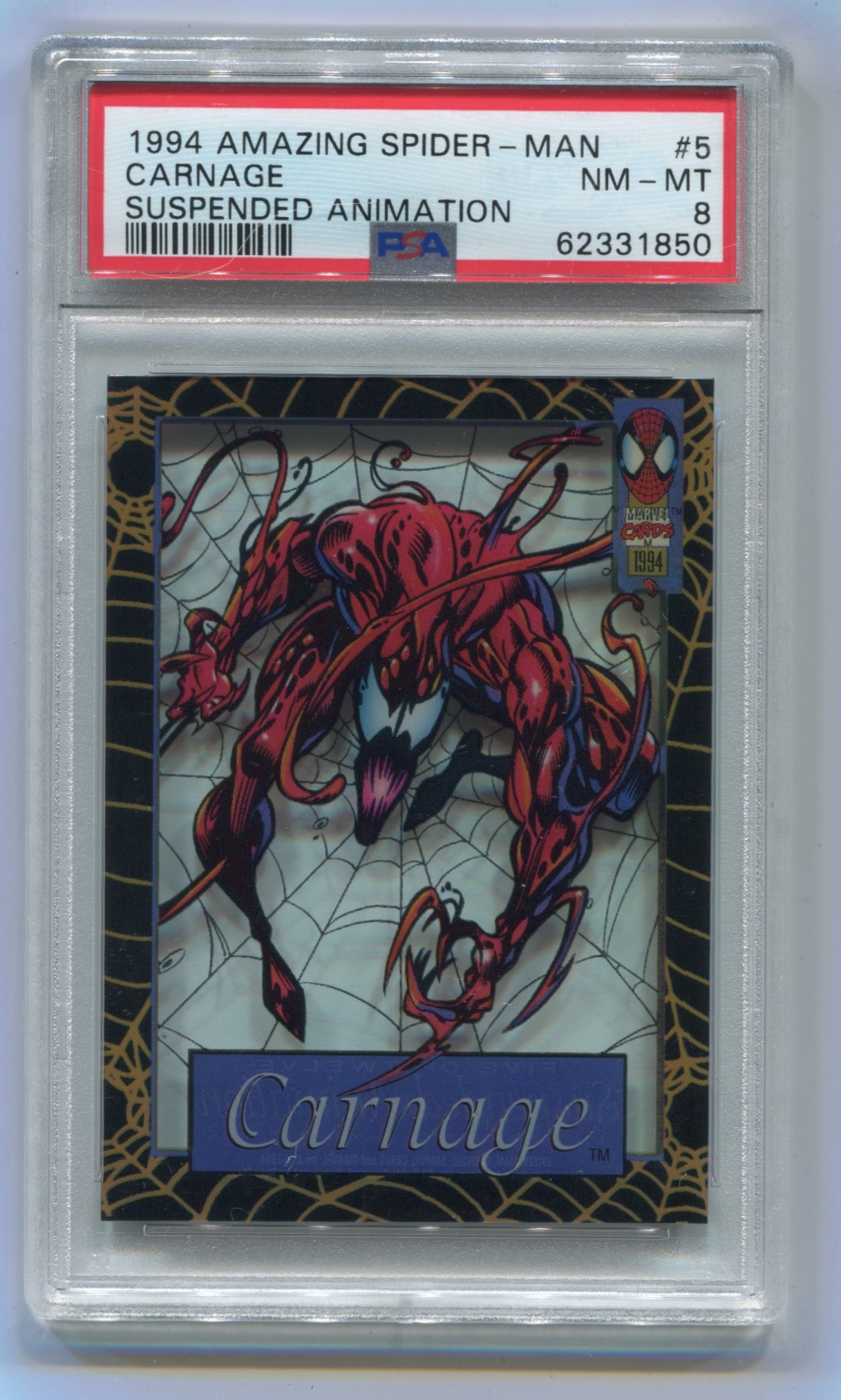 1994 Amazing Spider-Man Suspended Animation #5 Carnage PSA 8