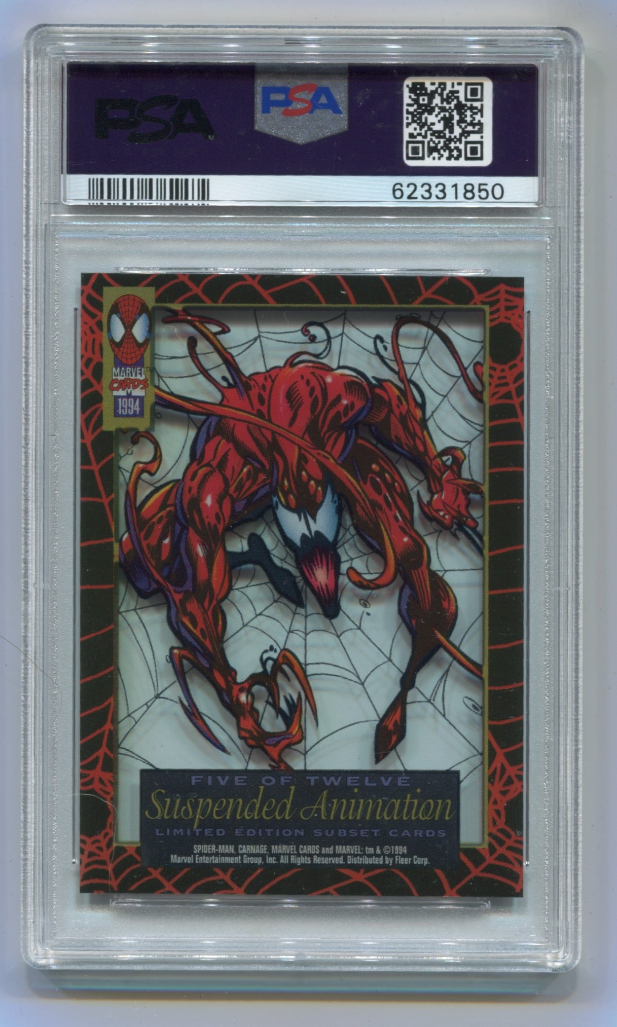 1994 Amazing Spider-Man Suspended Animation #5 Carnage PSA 8