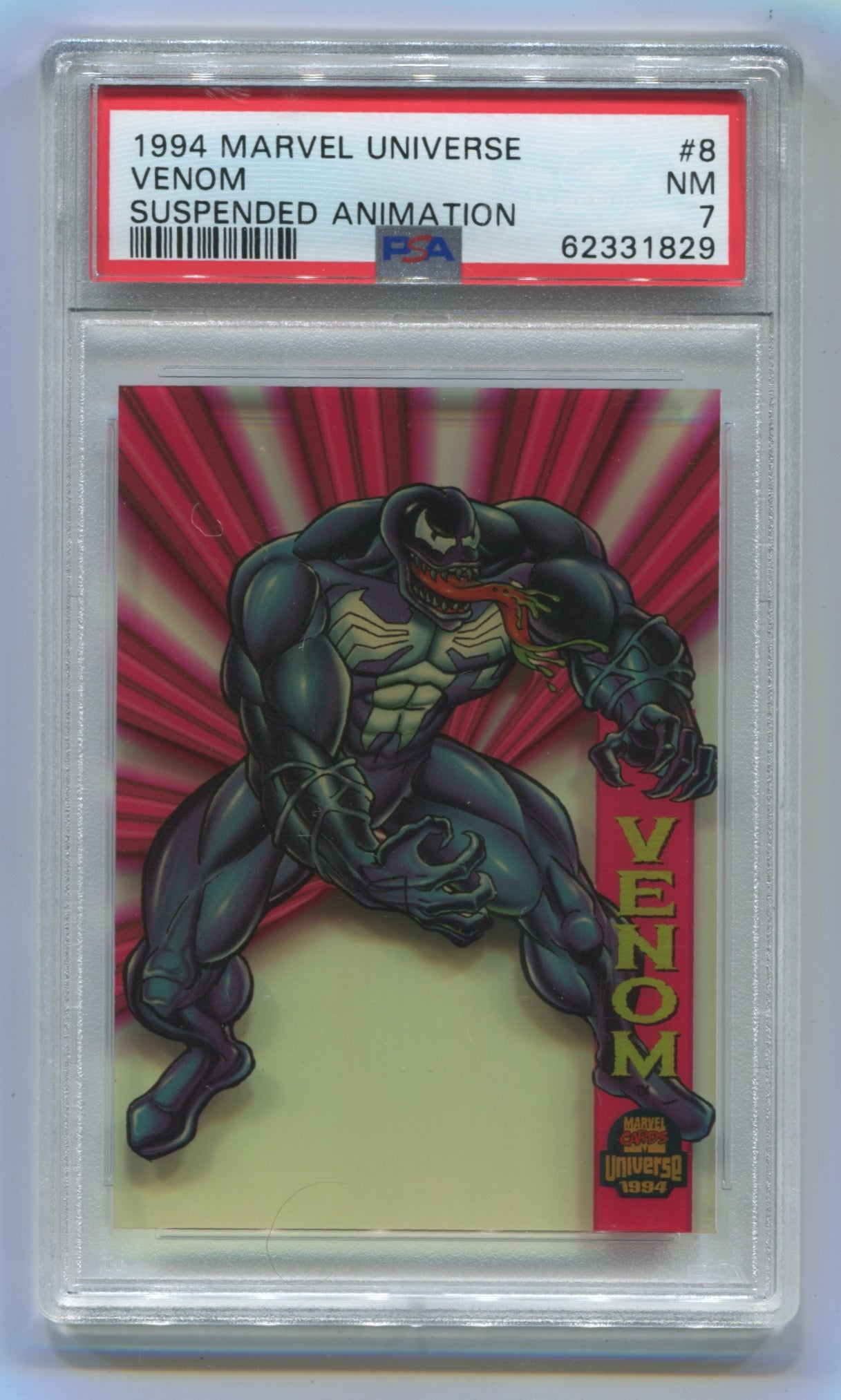 1994 Marvel Universe Suspended Animation #8 Venom PSA 7
